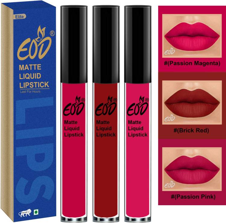 EOD Long Lasting Made in India Liquid Matte Lipsticks Set no 457 Price in India