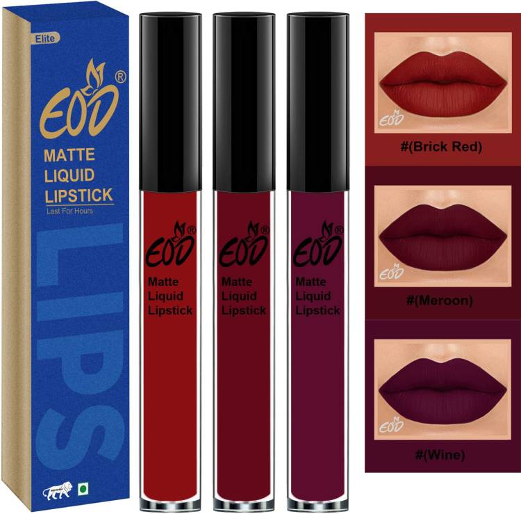 EOD Long Lasting Liquid Matte Lipsticks Combo Offer Set of 3 Set no 570 Price in India