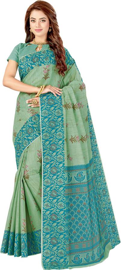 Printed, Floral Print Fashion Pure Cotton Saree