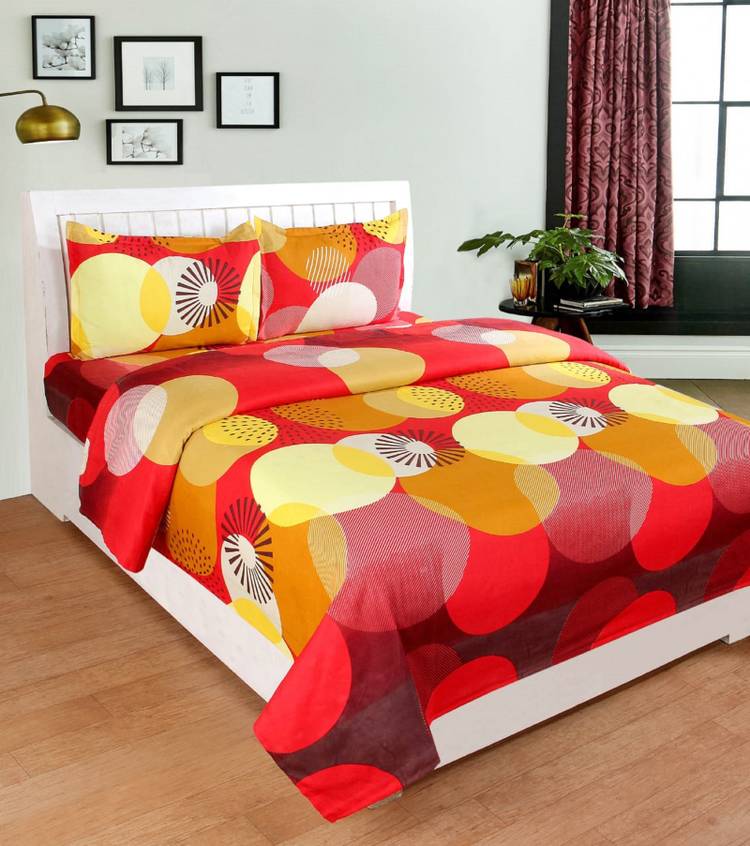 SPSON'S HANDLOOM 140 TC Polycotton Double Printed Bedsheet