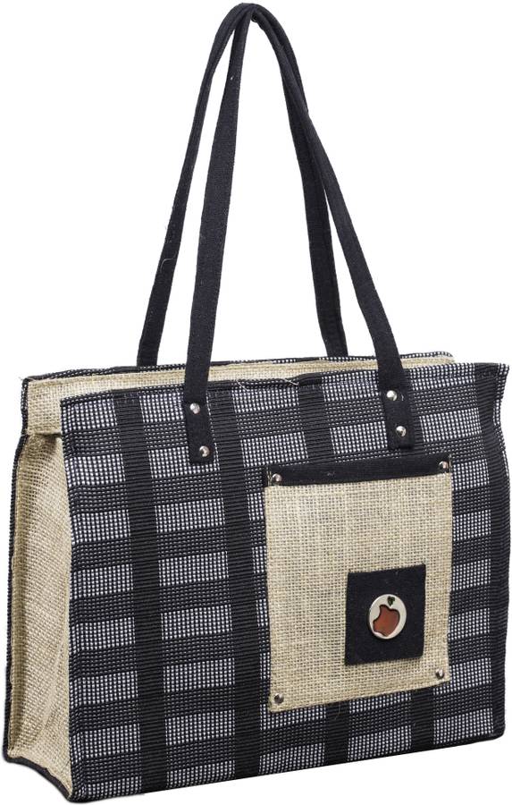 Women Black, Beige Tote