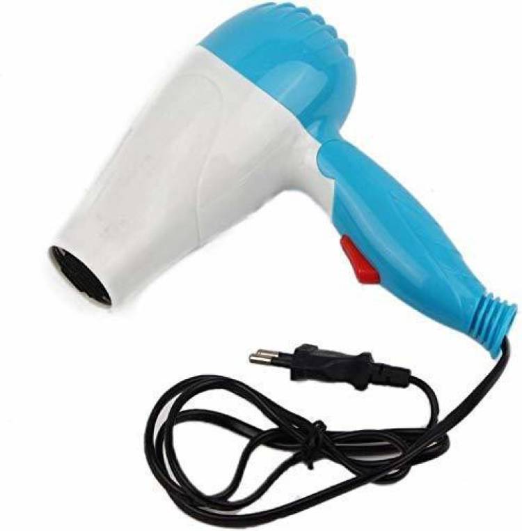 Nirvani NV-1290 Foldable Hair Dryer for Men & Women with Stylish Nozzle, 2 Speed Control and Heavy Duty Plastic Body (1000 Watt, Blue & White) Hair Dryer Price in India