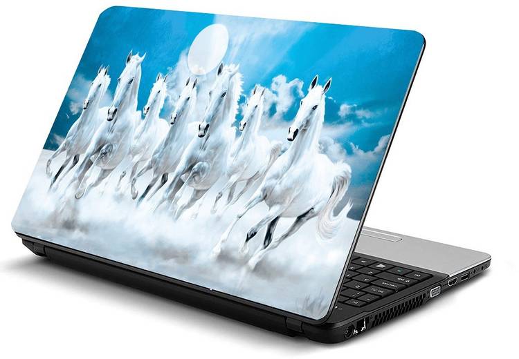 KALARKARI Laptop Skin 7 Horses Premium vinyl HD printed Easy to Install Laptop Skin/Sticker/Vinyl/Cover for all size laptops upto 15.6 inch vinyl Laptop Decal 15.5