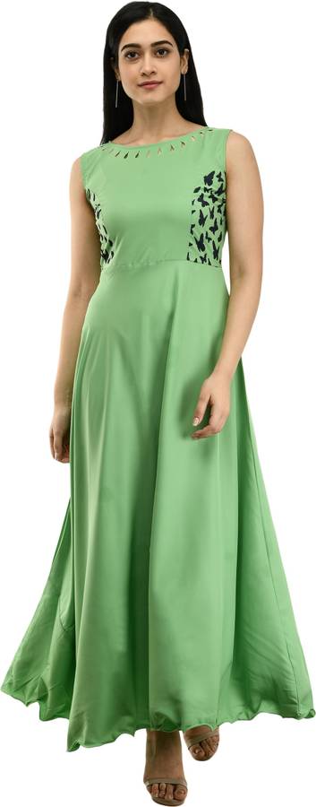 Women Gown Light Green Dress