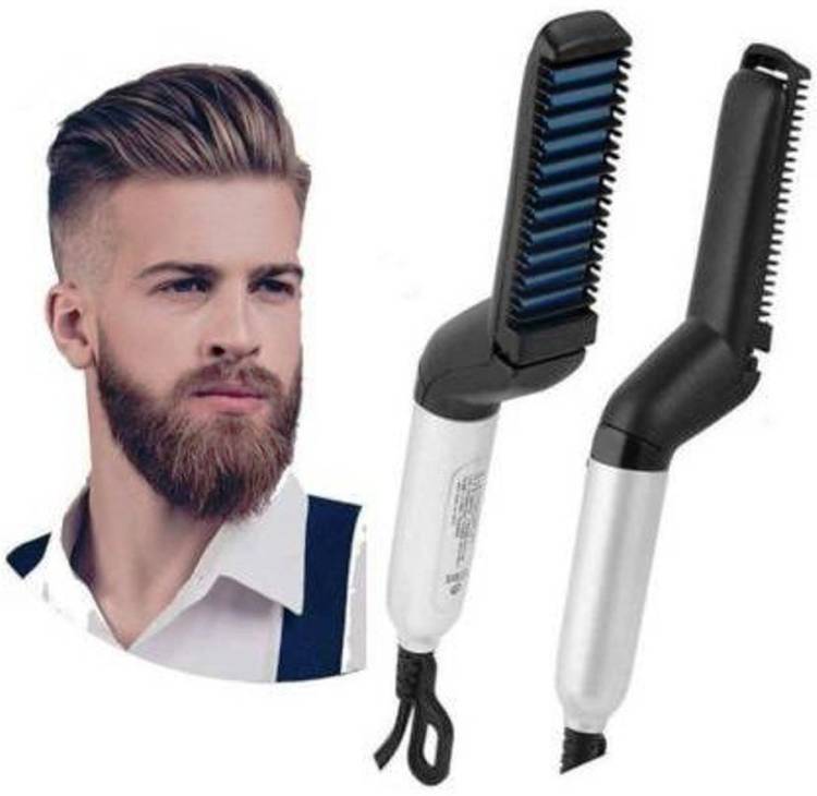 JCV ENTERPRISE JCV ENTERPRISE Multifunctional Hair Comb Brush Beard Straightener Hair Straightening Comb Quick Hair Beard Care Styling Brush for Men 8048 Hair Straightener (White, Black) J-8048 Hair Straightener Price in India