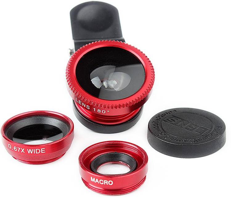 CHG WADAWD11 _Universal 3In1 Fish Eye Phone Adjustable Clip with Fish Eye Wide Angle Macro Camera for Outstanding Outdoors Photography Lens