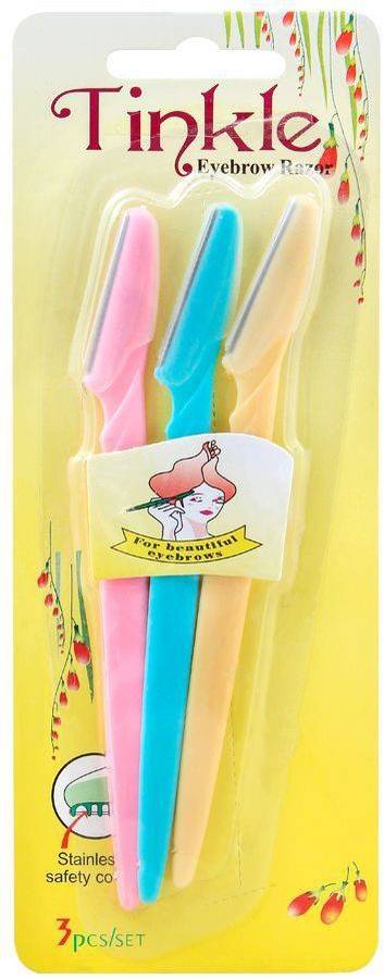 TINKLE Professional Disposable Eyebrow Razor, 3 Pcs Set