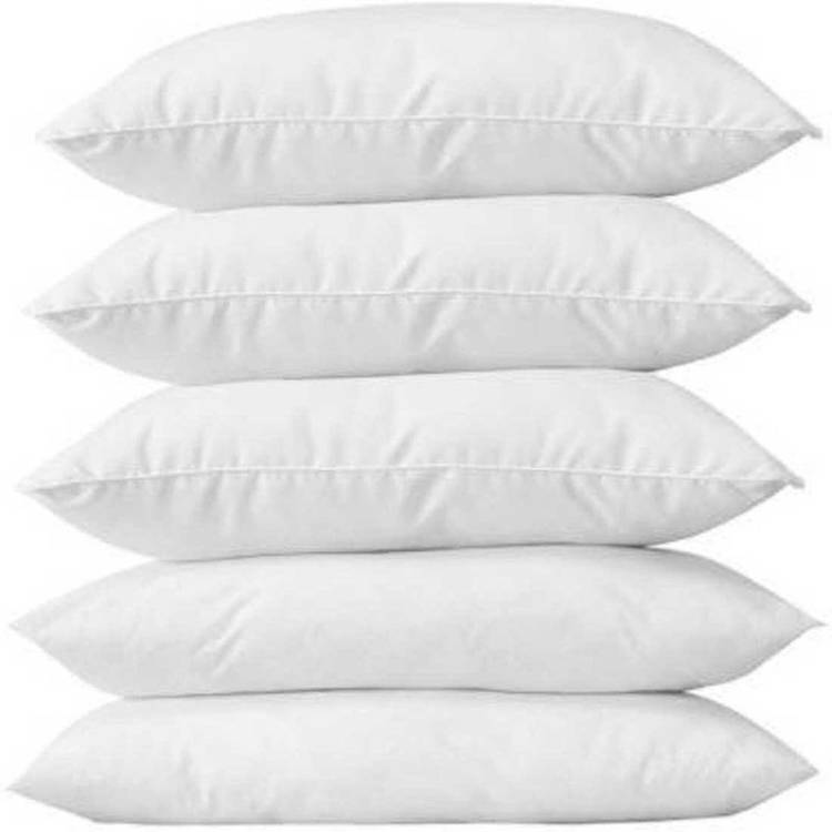 FEELCOMFORT Microfibre Solid Sleeping Pillow Pack of 5