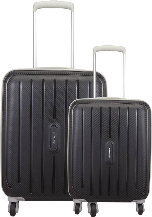 Hard Body Set of 2 Luggage - Photon Strolly Set 55+65 360 Jbk - Black