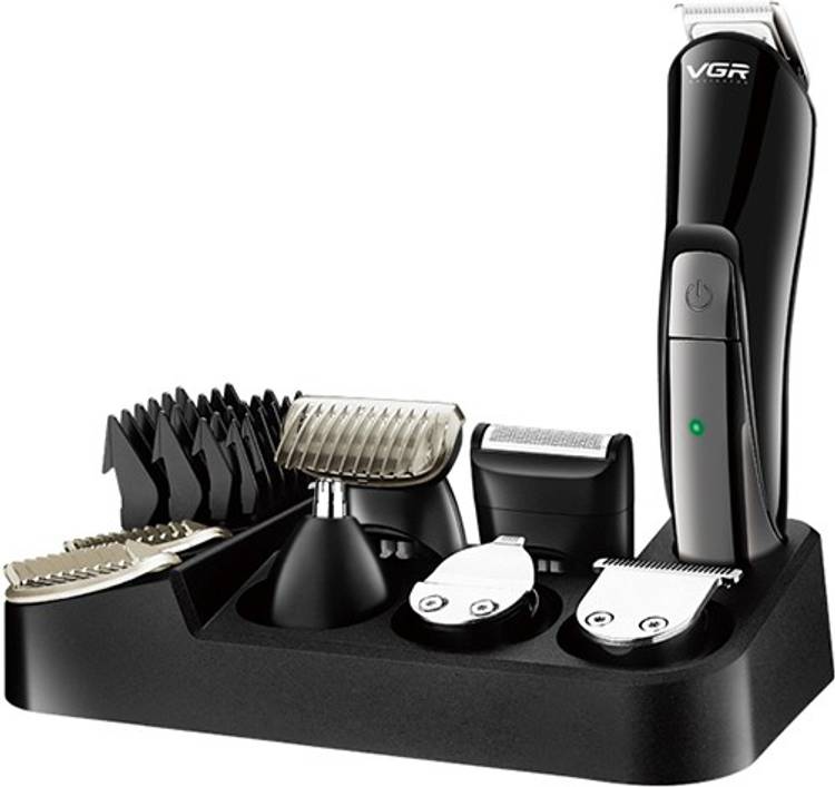 VGR V-012 Professional Cord & Cordless Grooming Kit  Runtime: 120 min Trimmer for Men