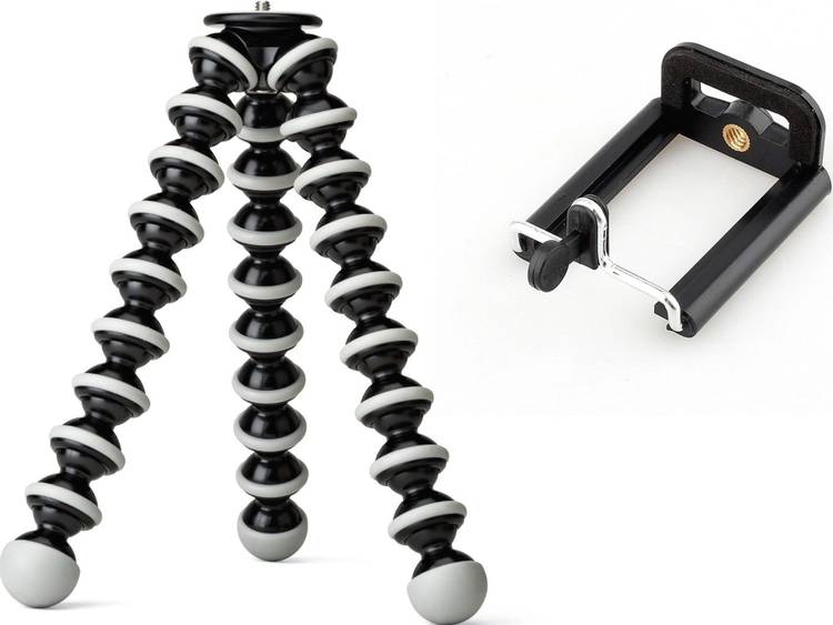 Flipkart SmartBuy Flexible, Portable & Foldable Camera & Mobile Tripod with Mobile Clip Holder Gorilla Tripod 10" Tripod