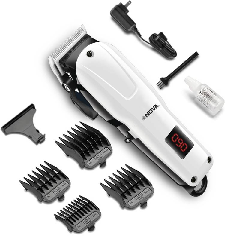 Nova Professional Rechargeable and Cordless NHT 1083 Hair Clipper  Runtime: 120 min Trimmer for Men