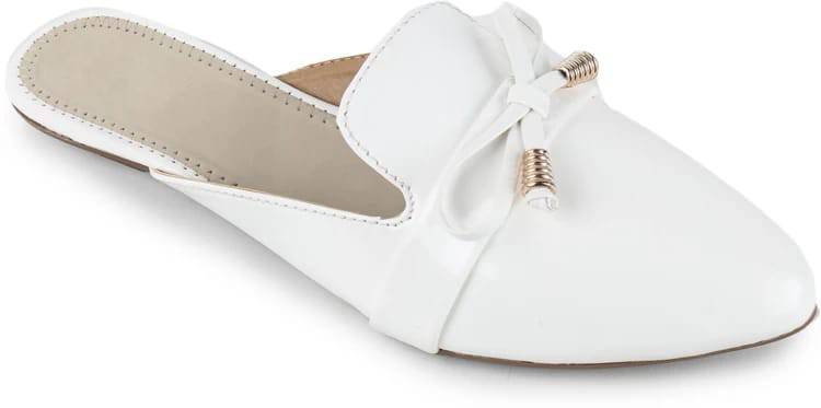 Women Casual Ethnic Dailywear 36-Euro, 23.5 CM White Flats Sandal Price in India