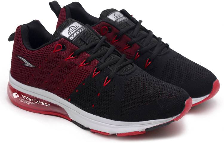 Worldcup-03 Running shoes for boys | sports shoes for men | Latest Stylish Casual sneakers for men | Lace up lightweight black shoes for running, walking, gym, trekking, hiking & party For Men