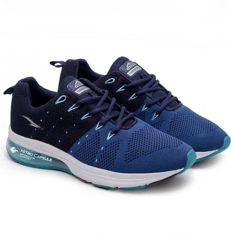 Worldcup-03 Running shoes for boys | sports shoes for men | Latest Stylish Casual sneakers for men | Lace up lightweight navy shoes for running, walking, gym, trekking, hiking & party For Men