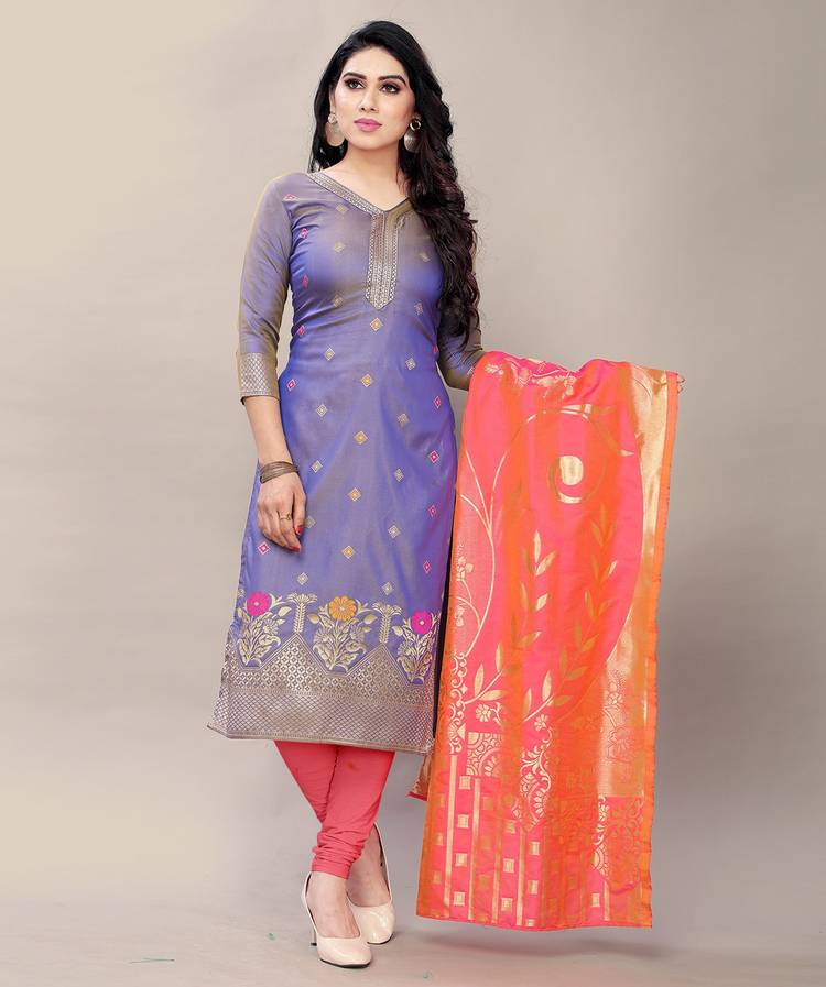 Jacquard Printed, Self Design, Solid Kurta & Churidar Material
