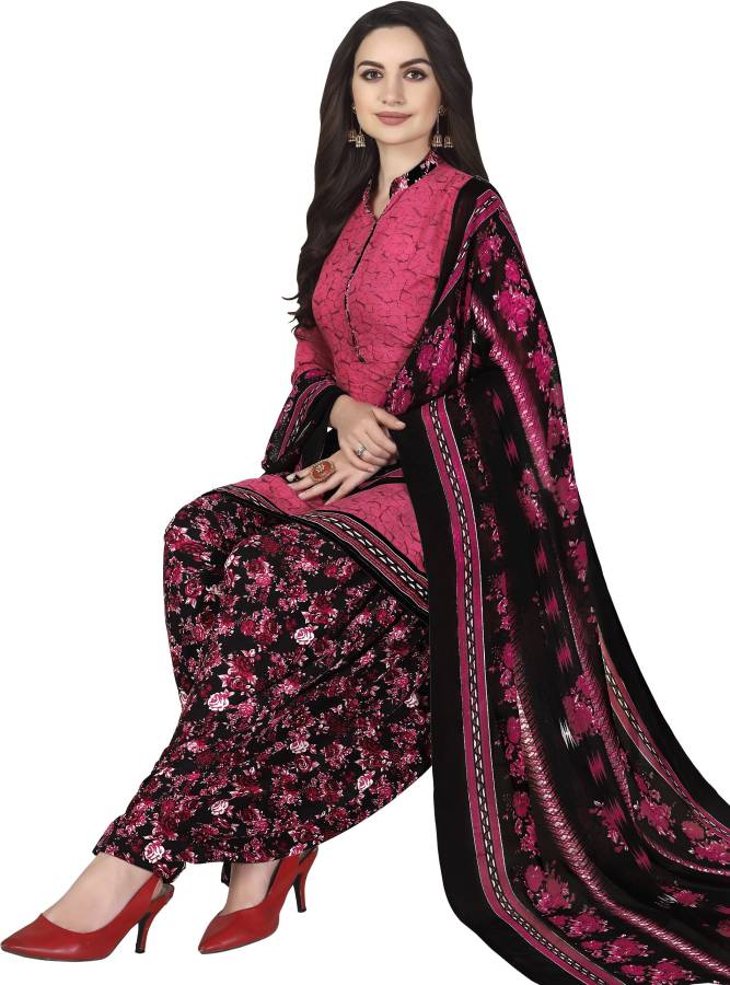 Fashion Valley Crepe Printed Salwar Suit Material Price in India