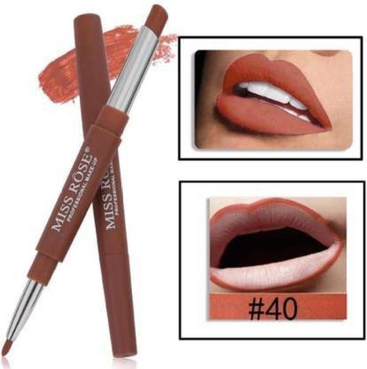 MISS ROSE professional make-up High Pigment lipstick 2in1 lipliner (lipstick lipliner 2in1) Price in India