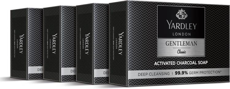 Yardley London Gentleman Classic Activated Charcoal Soap, 100g(Pack of 4)