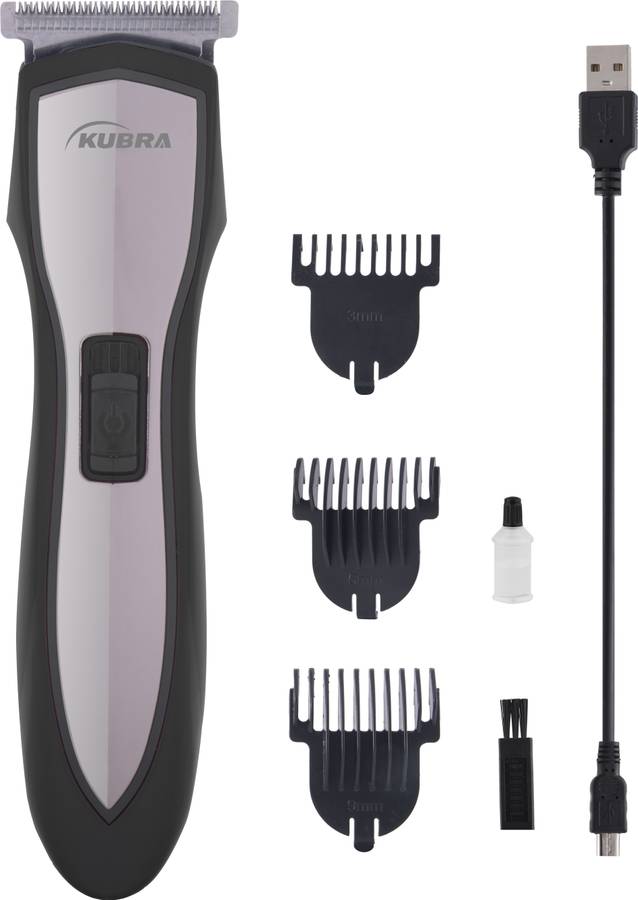 KUBRA KB-2035 Cordless Stainless Steel Rechargeable Hair and Beard  Runtime: 40 min Trimmer for Men