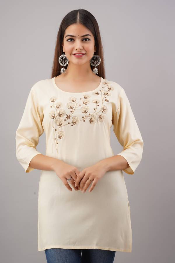 Women Ethnic Dress Beige Dress