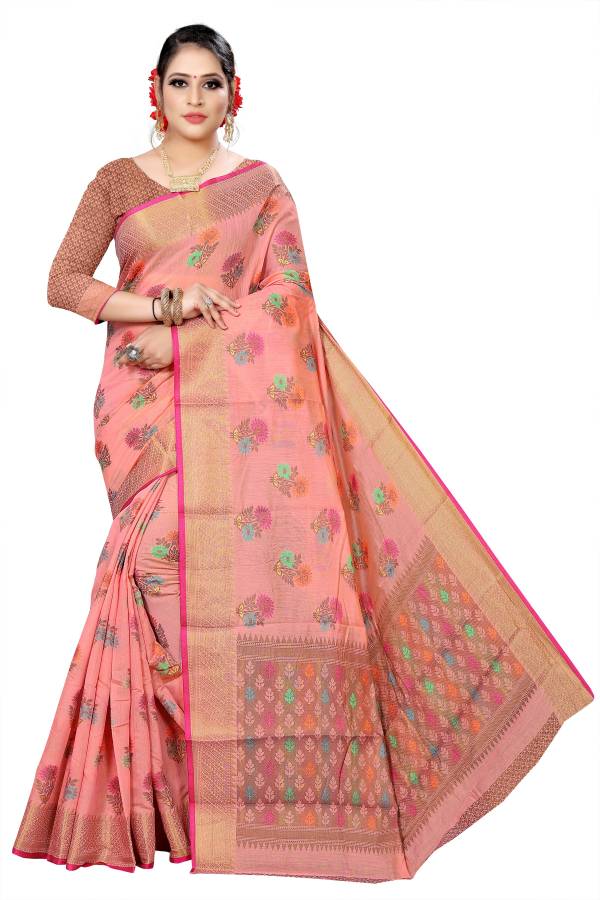 Woven Handloom Pure Cotton, Cotton Silk Saree Price in India