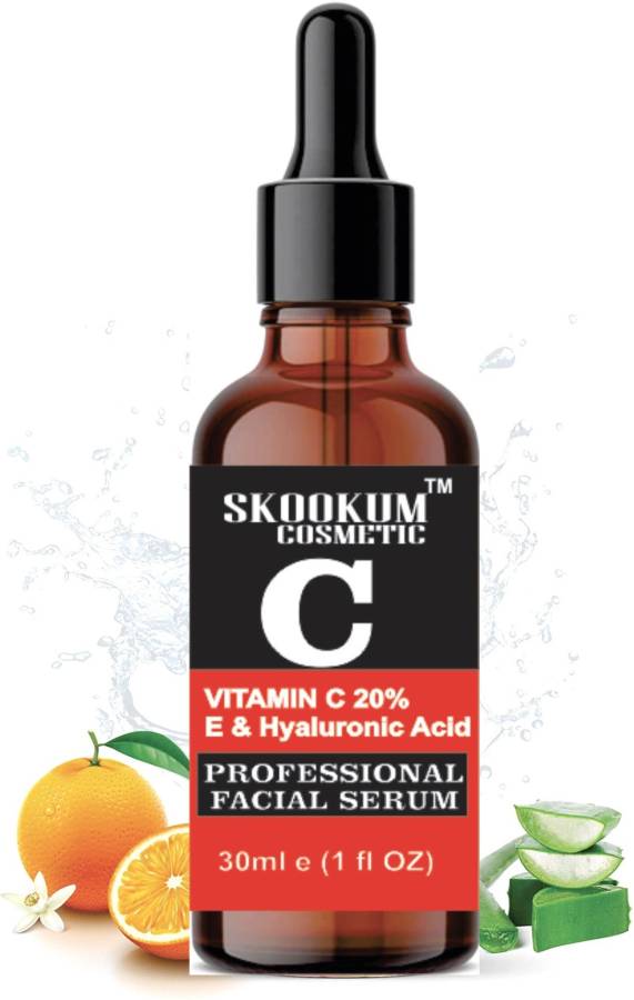SKOOKUM Vitamin C Serum For Anti Aging Fairness and Skin Lightening, Facial Serum With Vitamin C 20% Hyaluronic Acid Price in India