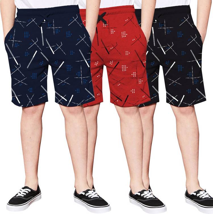 Short For Boys Casual Printed Cotton Blend