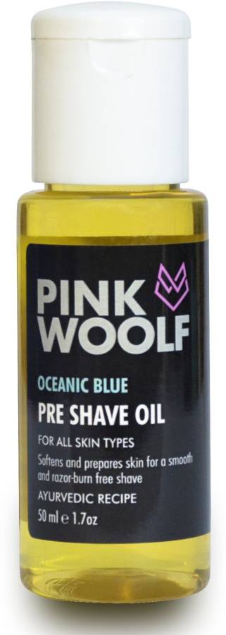 Pink Woolf Pre-Shave Oil - Oceanic Blue, For a Smooth Irritation Free Shave, 50ml Shave Oil