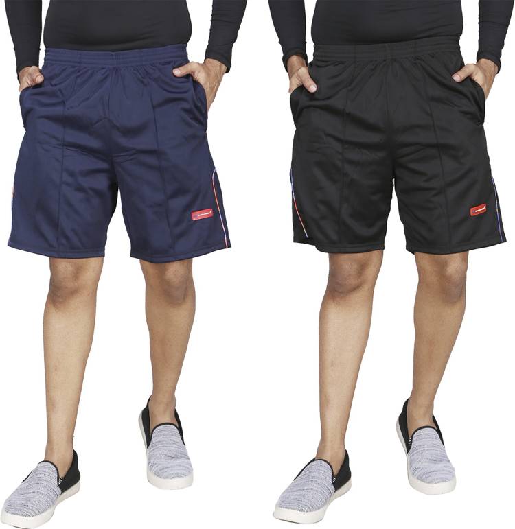 Solid Men Black, Light Blue Gym Shorts, Basic Shorts, Sports Shorts, Night Shorts