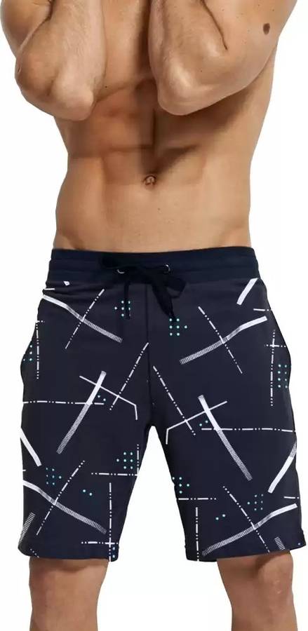 Printed Men Blue Regular Shorts