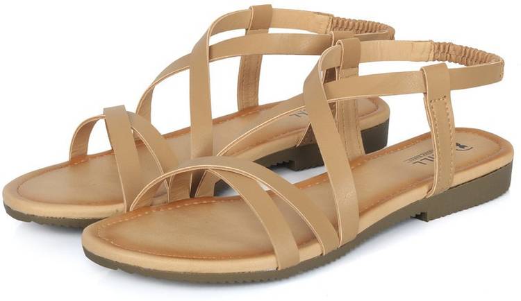 Women Beige Flats Sandal Price in India