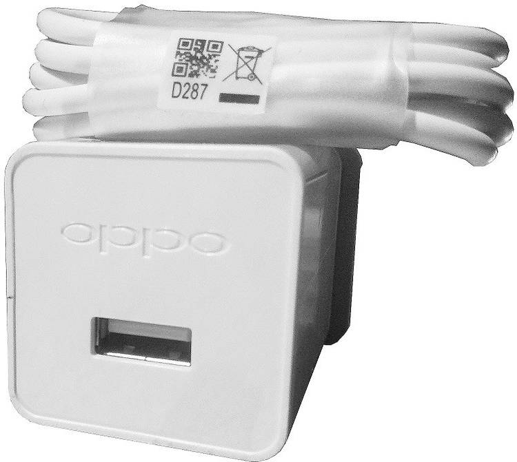 OPPO Charger Original With Data Cable Compatible With All Android Mobile 5 W 2.4 A Mobile Charger with Detachable Cable