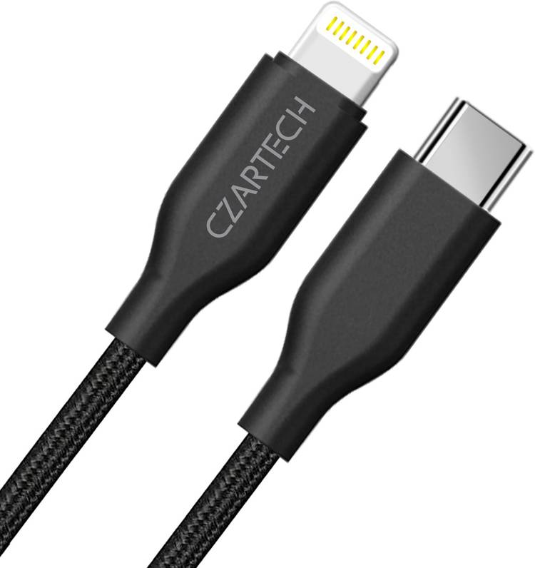 CZARTECH Nylon Braided USB Type-C to Lightning Cable 1.2 m Lightning Cable