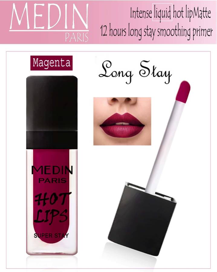 MEDIN Paris Hot LIp... Forever Matte liquid Lipstick Cosmetics Makeup combo set of 1 Price in India