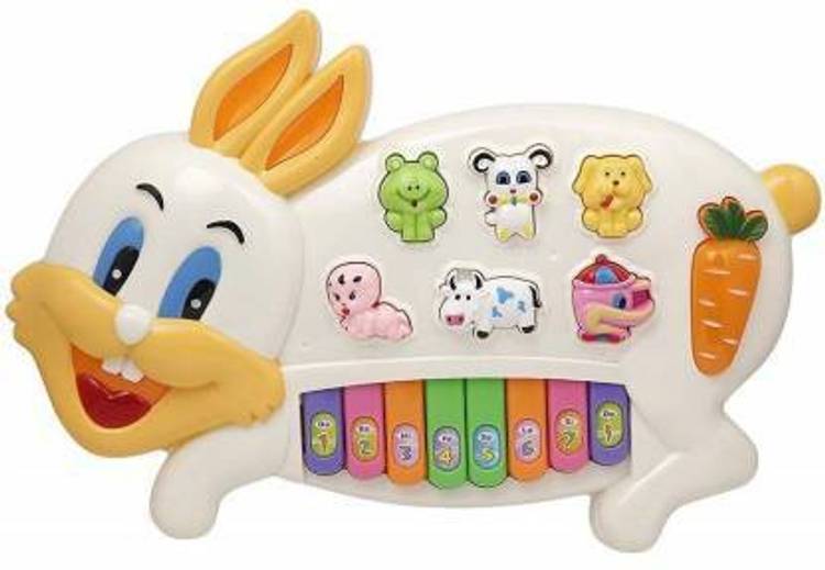 Mahi Zone Rabbit Musical Piano Toy with Flashing Light, Sound RP_35