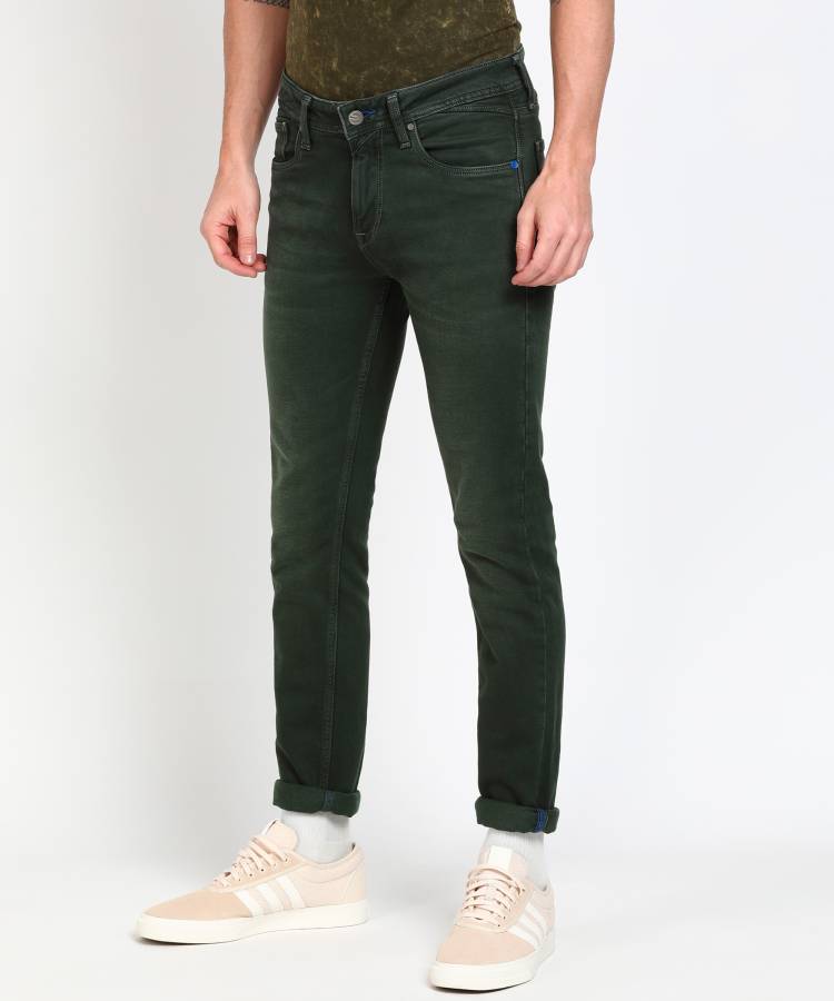 Skinny Men Dark Green Jeans