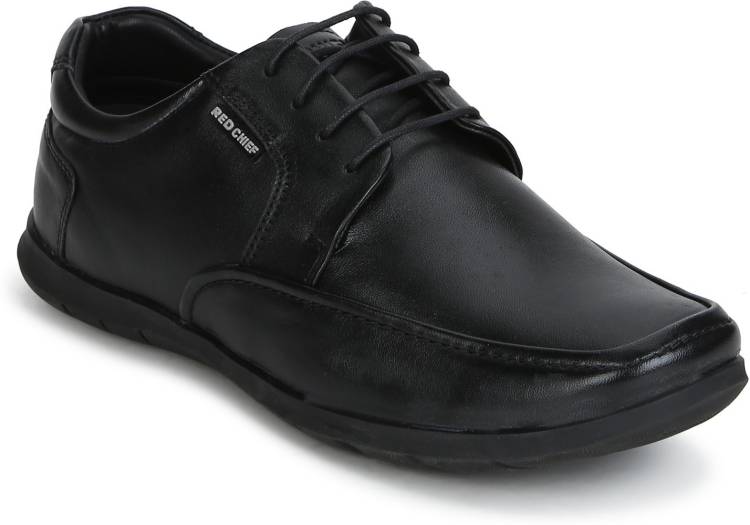 Redchief Black leather Lace up shoe for Men Lace Up For Men