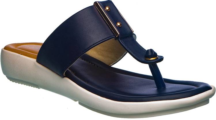 Women Blue Flats Sandal Price in India