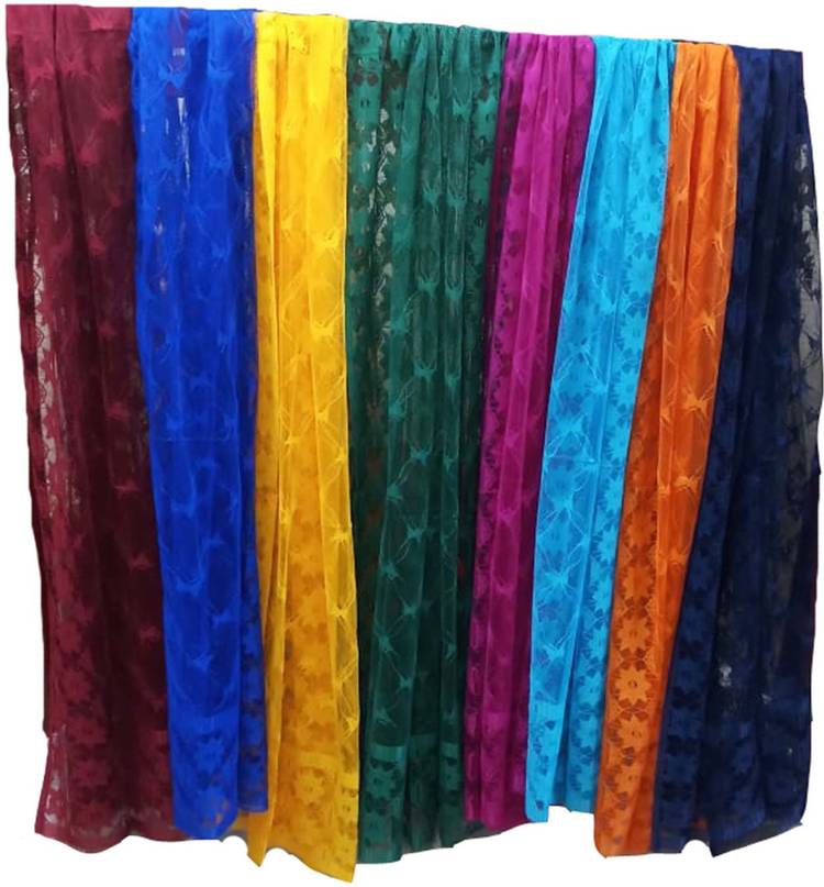 Net Self Design Multicolor Women Dupatta