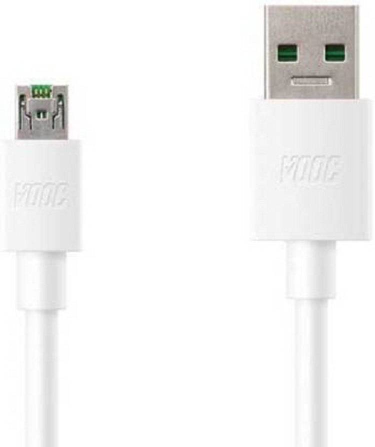 MIFKRT 5V/4A Vooc SuperFast Data Sync Charging Cable for Oppo F11 Pro & All Oppo Smartphone -White 1 m Micro USB Cable