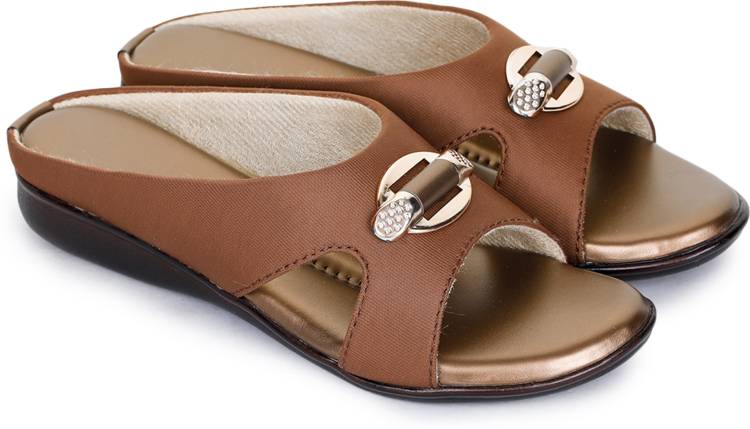 Women Copper Flats Sandal Price in India