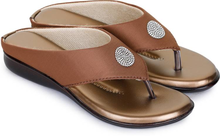 Women Sandal For Women Copper Flats Sandal Price in India