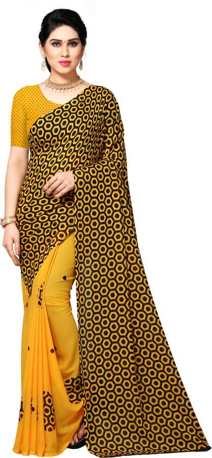 Geometric Print Daily Wear Georgette Saree Price in India