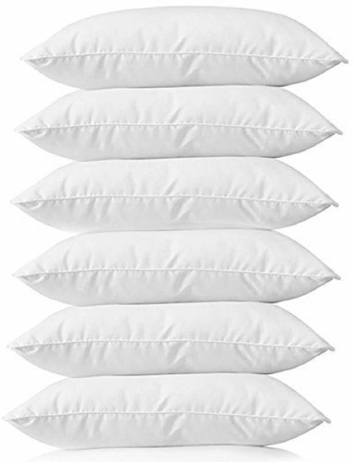 Dexl Polyester Fibre Solid Sleeping Pillow Pack of 6