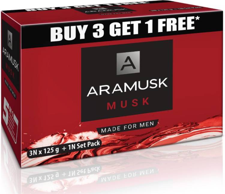 Aramusk Musk Soap, 125g(Buy 3 Get 1 Free)