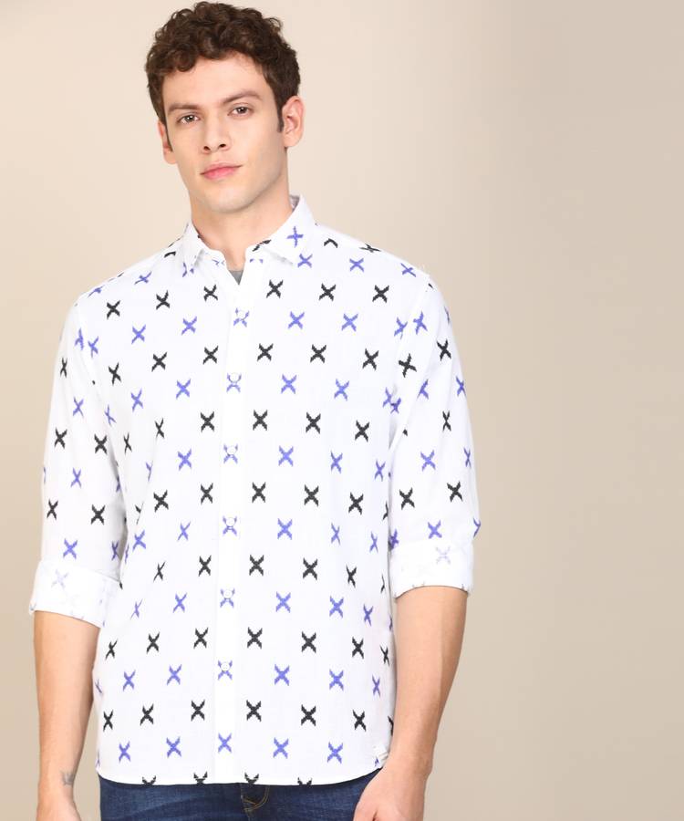 Men Super Slim Fit Printed Casual Shirt