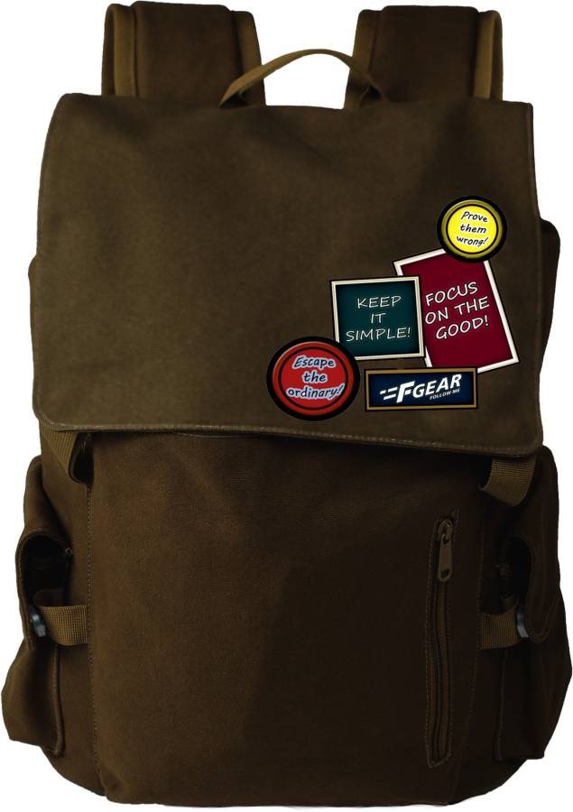 Small 20 L Laptop Backpack Milestone Olive Canvas