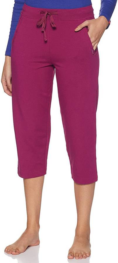 Stretch Lounge Capri Women Pink Capri