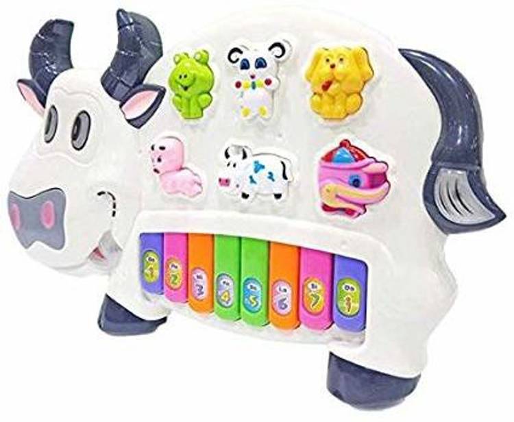 Kamy Traders Musical Piano with 3 Modes Animal Sounds, Flashing Lights & Wonderful Music